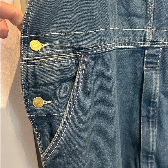 Dickies Men’s Indigo Denim Bib Denim  Overalls 42x34 NEW - Picture 5 of 13